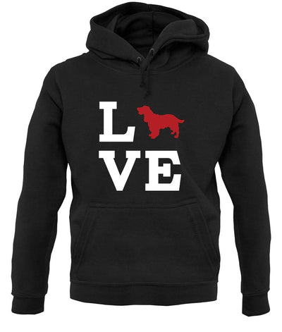 Love Cocker Spaniel Dog Silhouette unisex hoodie