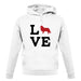 Love Collie Dog Silhouette unisex hoodie