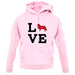 Love Collie Dog Silhouette unisex hoodie