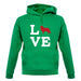 Love Collie Dog Silhouette unisex hoodie