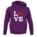 Love Collie Dog Silhouette unisex hoodie
