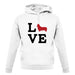 Love Corgi Dog Silhouette unisex hoodie