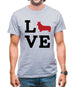 Love Corgi Dog Silhouette Mens T-Shirt
