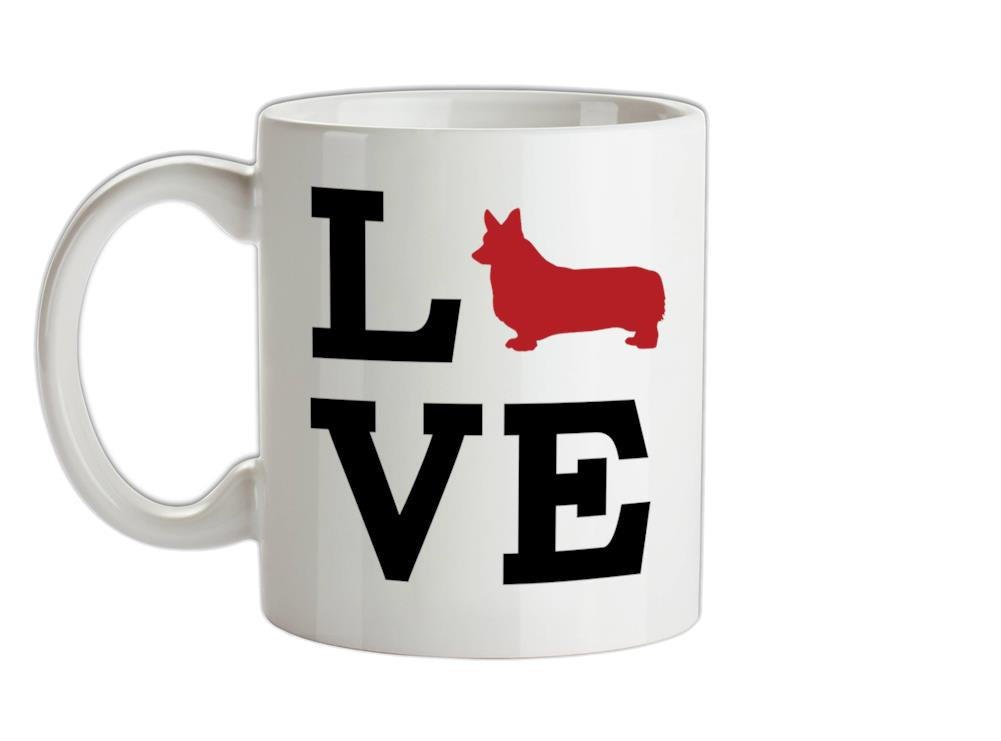 Love Corgi Dog Silhouette Ceramic Mug