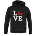 Love Corgi Dog Silhouette unisex hoodie