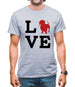 Love Dachshund Dog Silhouette Mens T-Shirt