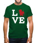 Love Dachshund Dog Silhouette Mens T-Shirt