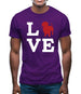 Love Dachshund Dog Silhouette Mens T-Shirt