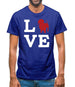 Love Dachshund Dog Silhouette Mens T-Shirt