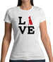 Love Doberman Dog Silhouette Womens T-Shirt