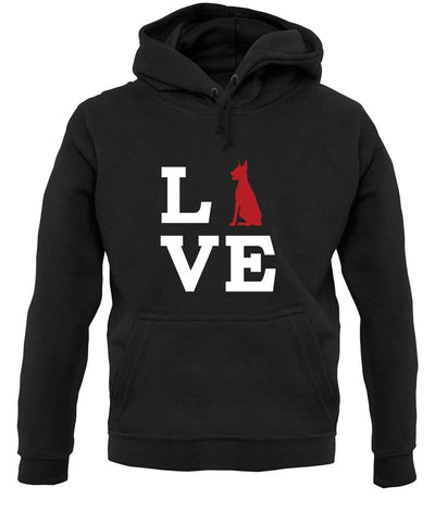Love Doberman Dog Silhouette unisex hoodie