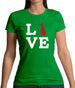 Love Doberman Dog Silhouette Womens T-Shirt