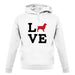 Love English Springer Spaniel Dog Silhouette unisex hoodie