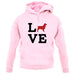 Love English Springer Spaniel Dog Silhouette unisex hoodie