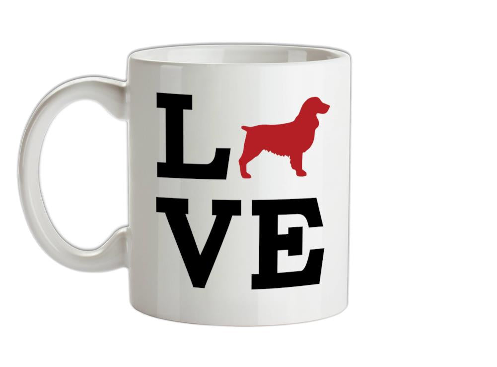 Love English Springer Spaniel Dog Silhouette Ceramic Mug