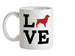 Love English Springer Spaniel Dog Silhouette Ceramic Mug