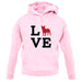 Love French Bulldog Dog Silhouette unisex hoodie