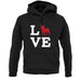 Love French Bulldog Dog Silhouette unisex hoodie