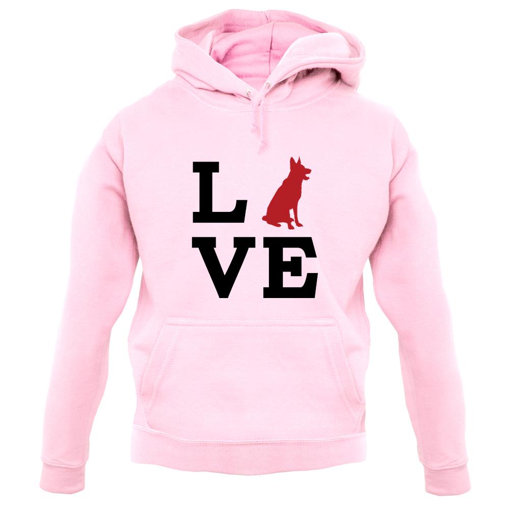 Love German Shepherd Dog Silhouette unisex hoodie