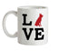 Love German Shepherd Dog Silhouette Ceramic Mug