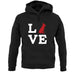 Love German Shepherd Dog Silhouette unisex hoodie