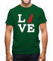 Love German Shepherd Dog Silhouette Mens T-Shirt