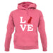 Love German Shepherd Dog Silhouette unisex hoodie