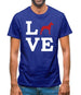 Love Great Dane Dog Silhouette Mens T-Shirt