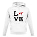 Love Greyhound Dog Silhouette unisex hoodie