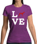 Love Greyhound Dog Silhouette Womens T-Shirt