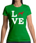 Love Greyhound Dog Silhouette Womens T-Shirt