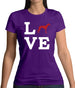 Love Greyhound Dog Silhouette Womens T-Shirt