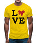 Love Havanese Dog Silhouette Mens T-Shirt