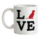 Love Labrador Dog Silhouette Ceramic Mug