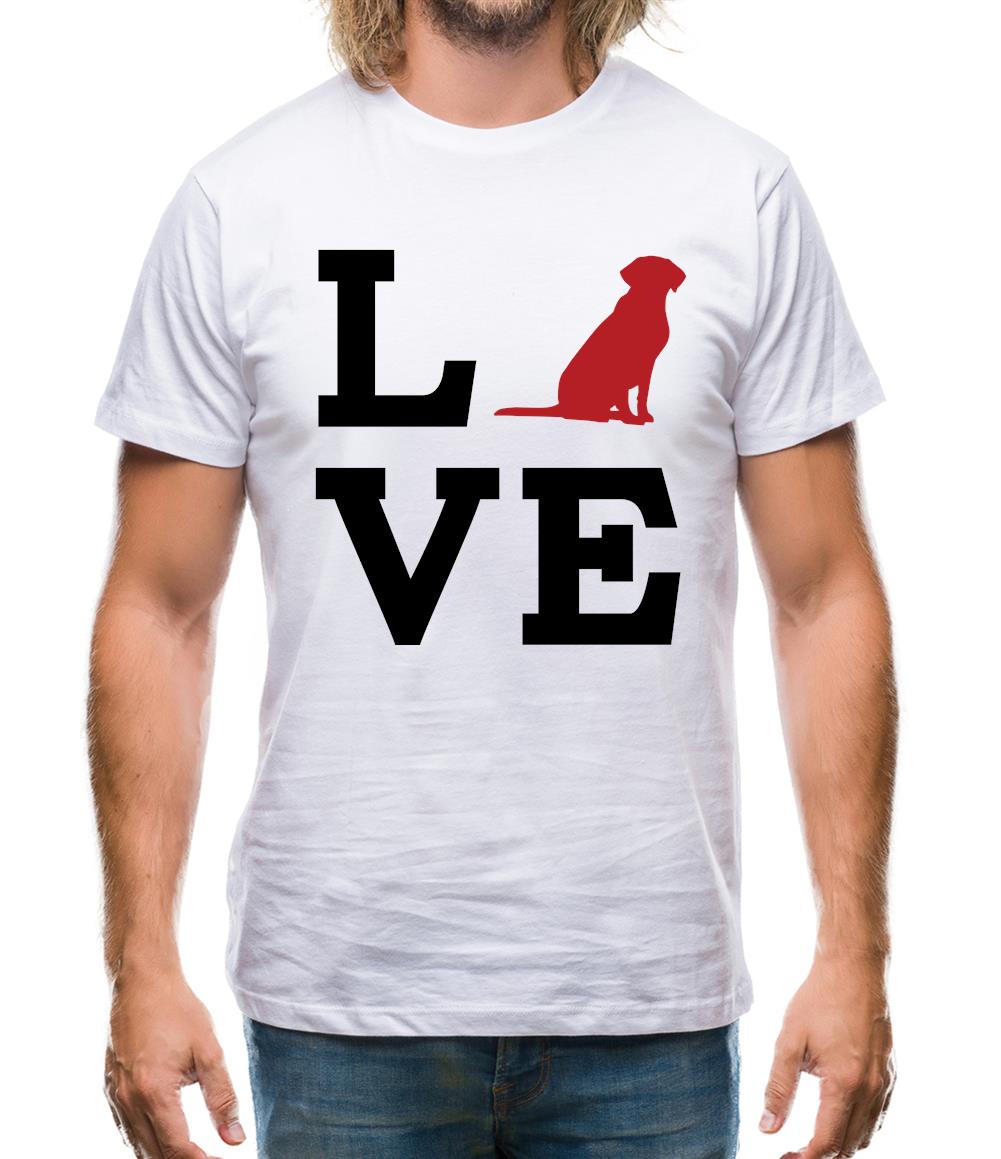 Love Labrador Dog Silhouette Mens T-Shirt