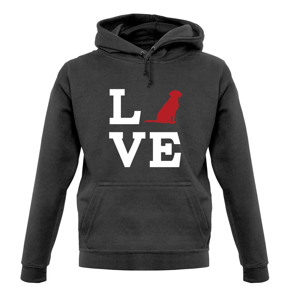 Love Labrador Dog Silhouette unisex hoodie