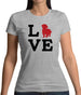 Love Lhasa Apso Dog Silhouette Womens T-Shirt