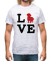 Love Lhasa Apso Dog Silhouette Mens T-Shirt