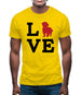 Love Lhasa Apso Dog Silhouette Mens T-Shirt