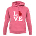 Love Lhasa Apso Dog Silhouette unisex hoodie