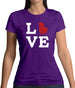 Love Lhasa Apso Dog Silhouette Womens T-Shirt