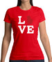 Love Lhasa Apso Dog Silhouette Womens T-Shirt