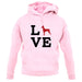 Love Min Pin Dog Silhouette unisex hoodie