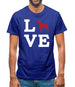 Love Min Pin Dog Silhouette Mens T-Shirt