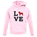 Love Newfoundland Dog Silhouette unisex hoodie