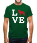 Love Newfoundland Dog Silhouette Mens T-Shirt