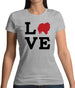 Love Pomeranian Dog Silhouette Womens T-Shirt