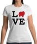 Love Pomeranian Dog Silhouette Womens T-Shirt