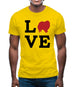 Love Pomeranian Dog Silhouette Mens T-Shirt