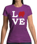 Love Pomeranian Dog Silhouette Womens T-Shirt